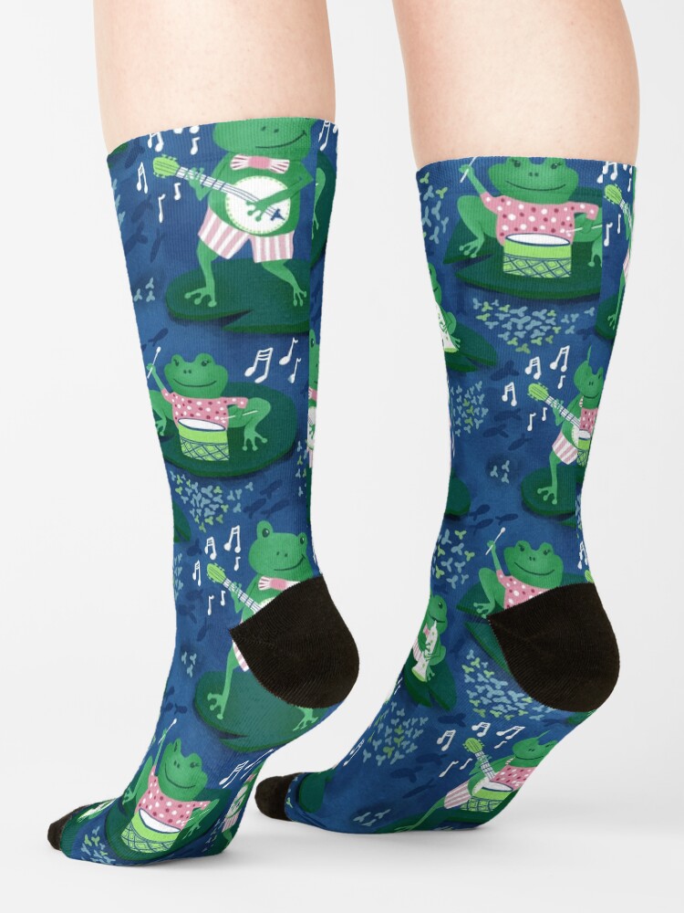 Alternate view of Frog Swamp Band Socks