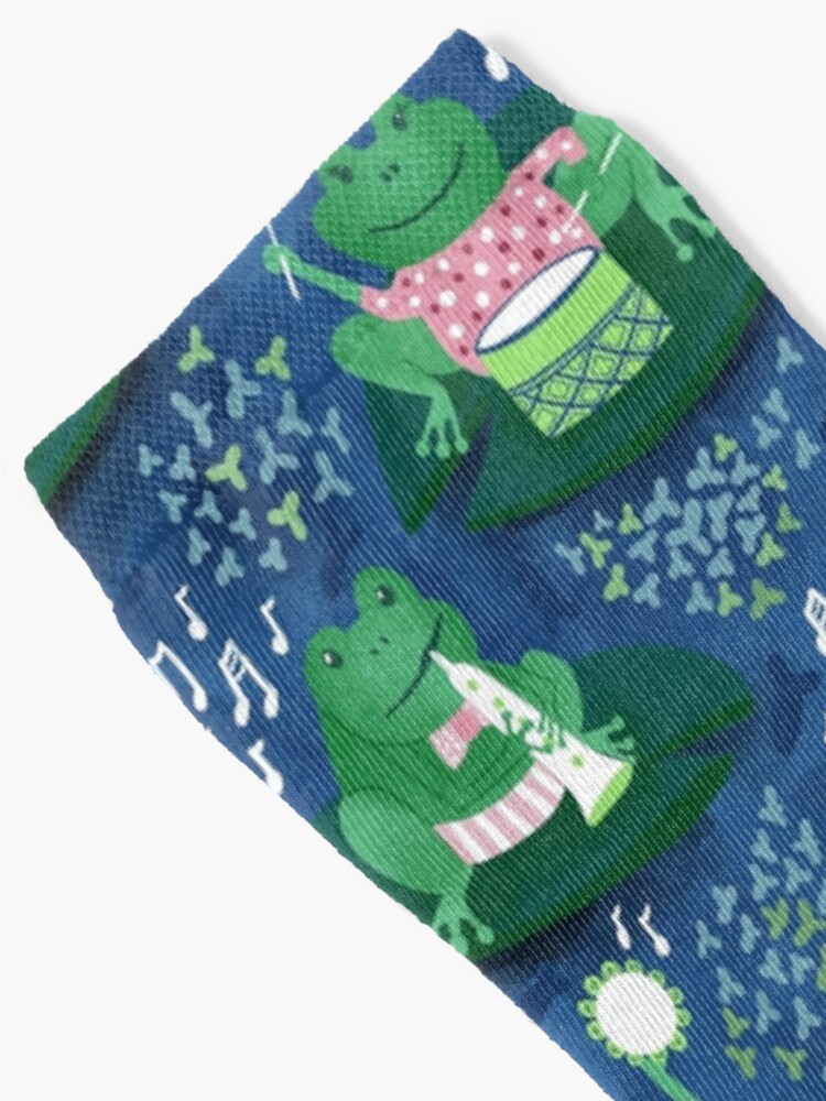 Alternate view of Frog Swamp Band Socks