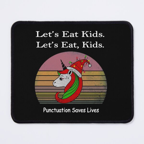 Item preview, Funny Let's Eat Kids Punctuation Saves Lives UnicornThanksgiving Christmas designed and sold by sichaz.