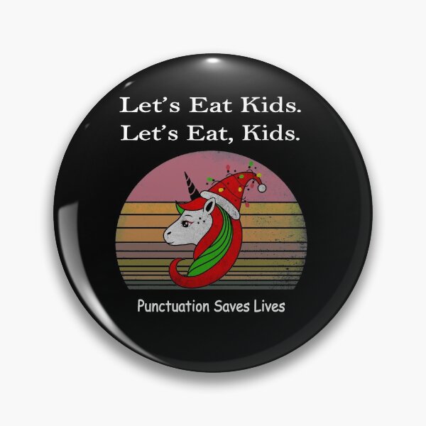 Item preview, Funny Let's Eat Kids Punctuation Saves Lives UnicornThanksgiving Christmas designed and sold by sichaz.