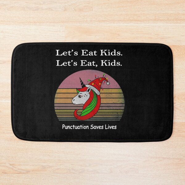 Item preview, Funny Let's Eat Kids Punctuation Saves Lives UnicornThanksgiving Christmas designed and sold by sichaz.