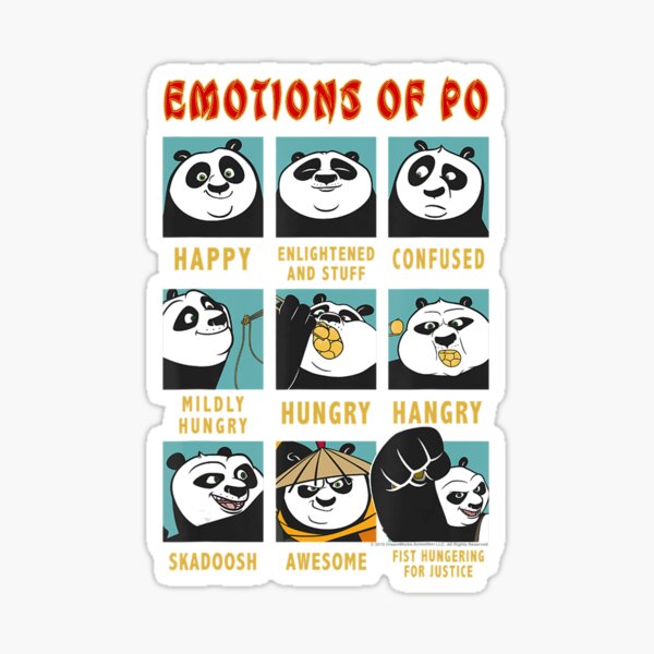Item preview, Kung Fu Bear Emotions Of Po Portrait Grid designed and sold by BogdanConrad.