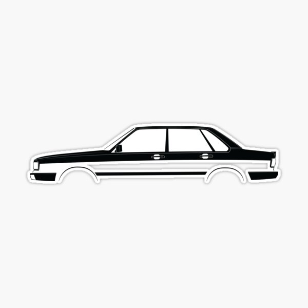 Audi 80 Quattro (B2) Silhouette Sticker for Sale by in-transit