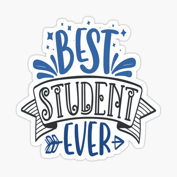 best-student-ever-sticker-by-fox1999-design-redbubble