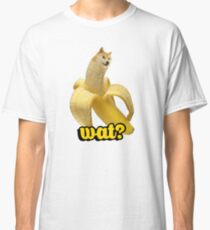 Doge banana dog shibe shiba inus wat? Classic T-Shirt
