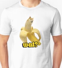Doge banana dog shibe shiba inus wat? Unisex T-Shirt