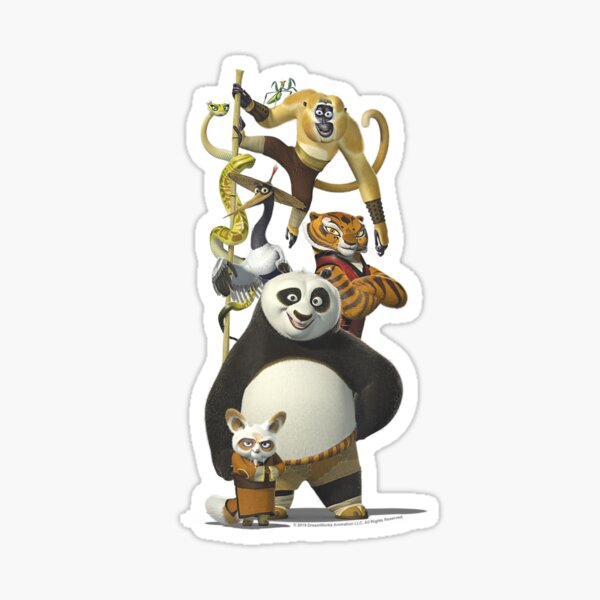 Item preview, Kung Fu Bear Po And The Furious Five Portrait designed and sold by BogdanConrad.