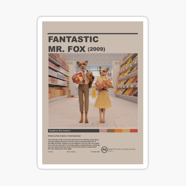 Item preview, Fantastic Mr. Fox (2009) Mr. & Mrs Fox. Vintage Poster designed and sold by Undisclosed Aesthetic.