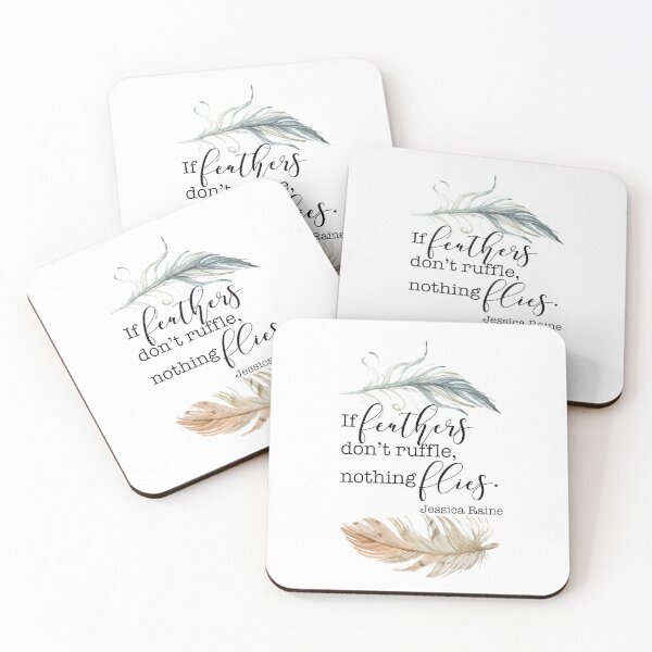 Item preview, "If feathers don't ruffle" - quote plus artwork designed and sold by Lolly's Lane Shoppe.