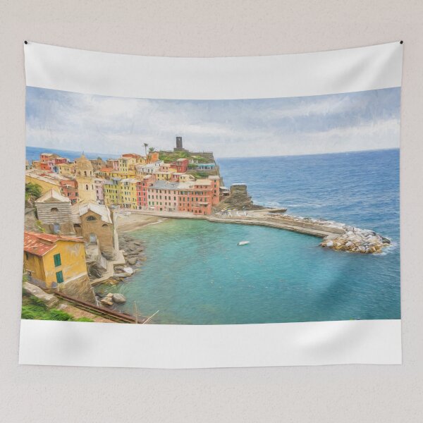 Item preview, Vernazza Cinque Terre Italy Painterly designed and sold by PhotoArt by Joan Carroll.