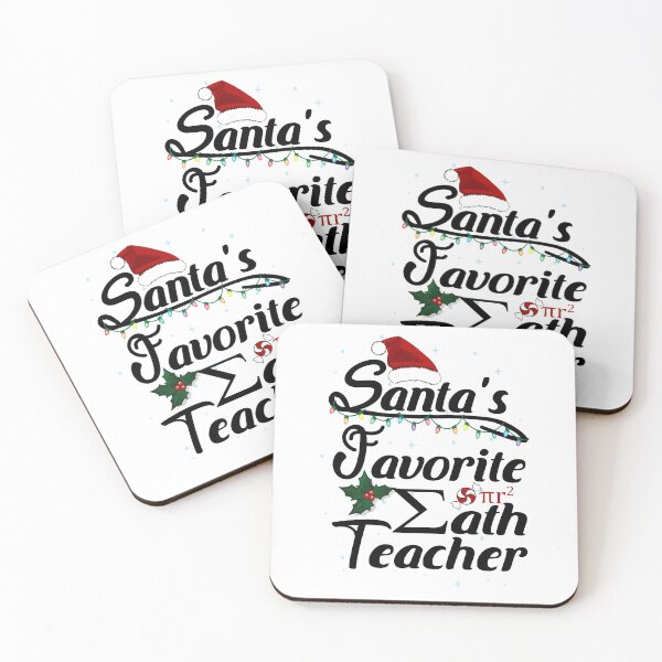 Item preview, Santa's Favorite Christmas Math Teacher designed and sold by PinkPandaDesign.