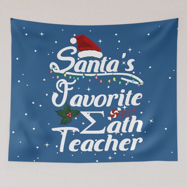 Item preview, Santa's Favorite Christmas Math Teacher designed and sold by PinkPandaDesign.