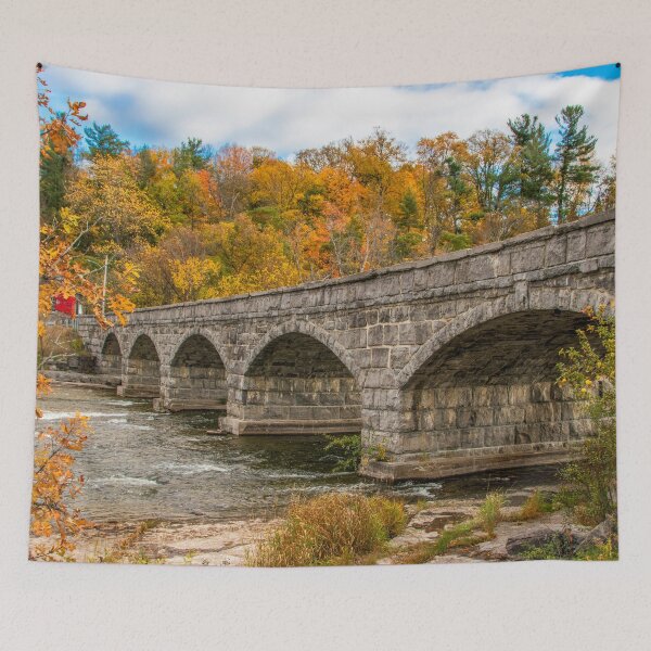 Item preview, Beautiful old stone stone bridge in autumn designed and sold by Karen Hogan.