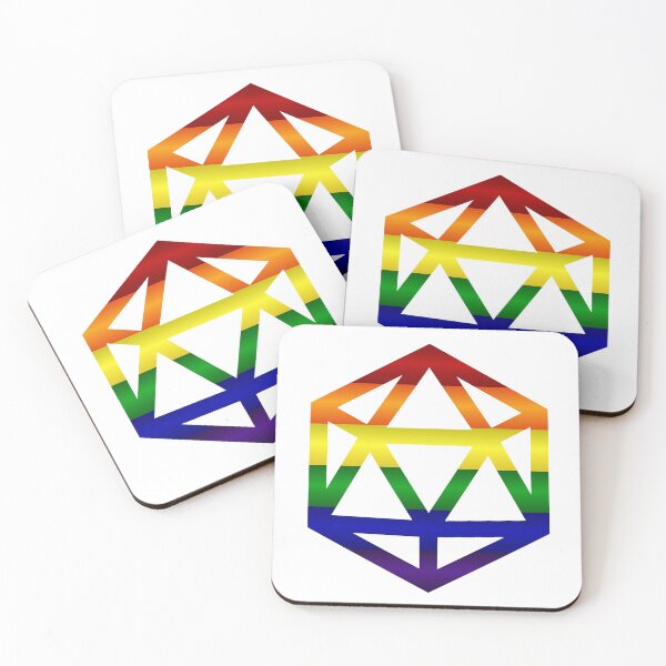 Item preview, Rainbow Pride Flag D20 designed and sold by NovotnyDesigns.
