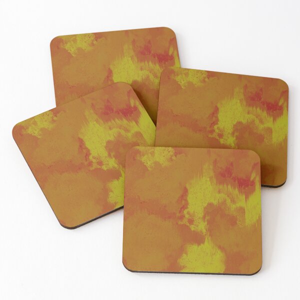 Item preview, Bold Glitch Abstract Art Pattern in Yellow, Red and Burnt Orange designed and sold by kasamor.