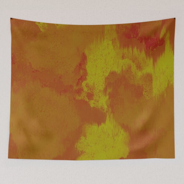 Item preview, Bold Glitch Abstract Art Pattern in Yellow, Red and Burnt Orange designed and sold by kasamor.