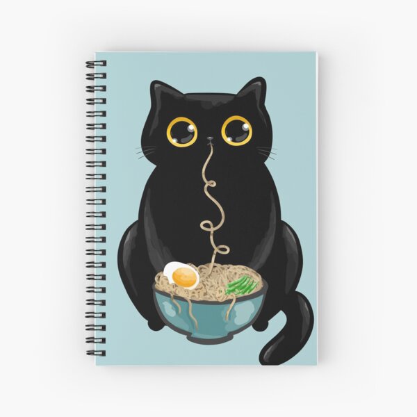 Ramen Cat Spiral Notebook