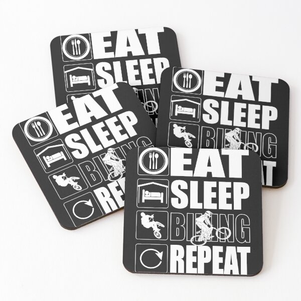 Item preview, Eat sleep biking repeat designed and sold by designer-02.