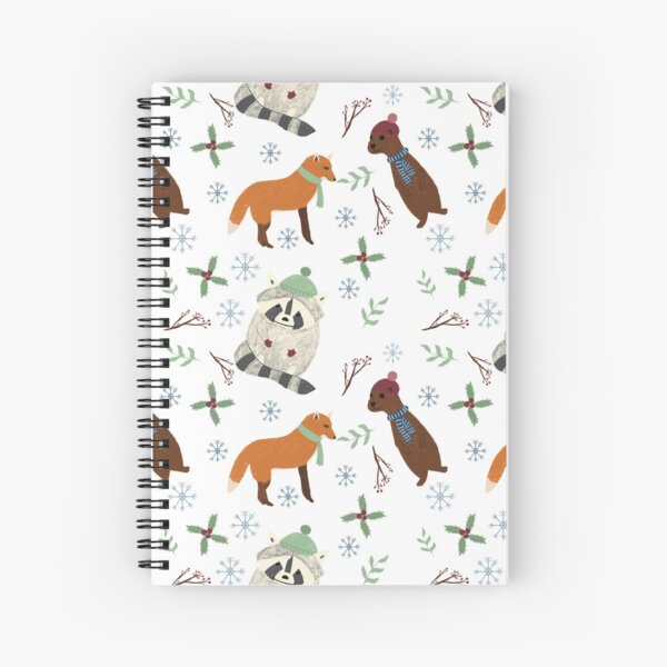Item preview, Winter woodland critters journals and notebooks designed and sold by artbymjohnston.