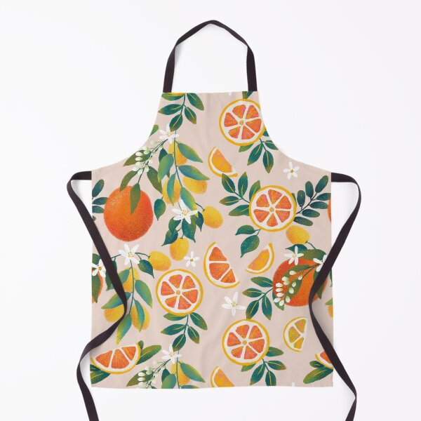 Item preview, orange and lemon pattern with blush background designed and sold by raghda-s-m.