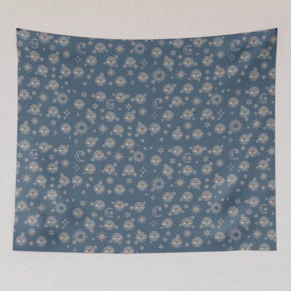 Item preview, Blue Beautiful Vintage Eyes And Celestial Stars And Planets designed and sold by TrulyEpoque.