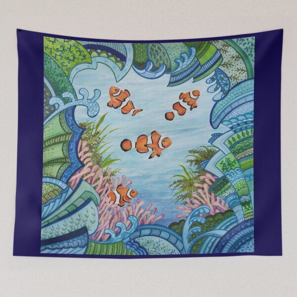 Item preview, Clownfish (in watercolor) designed and sold by Delphine HIBOU.