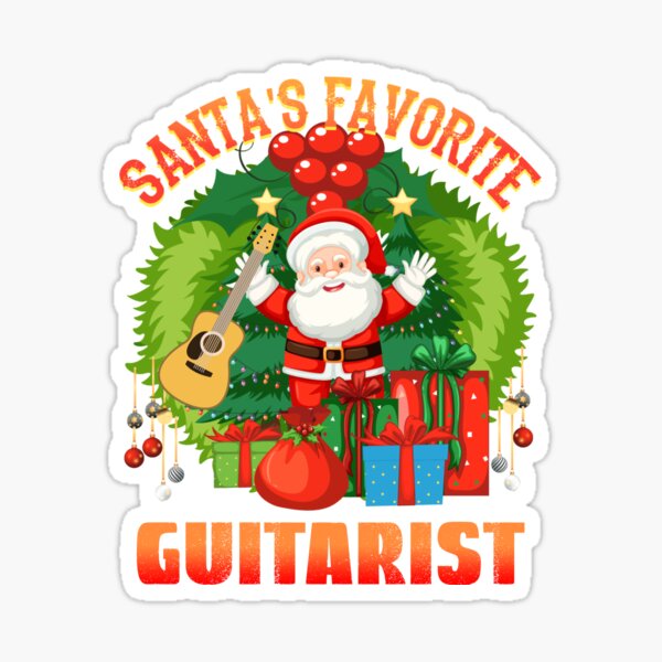 Item preview, Santas Favorite Guitarist, Xmas Guitar Player designed and sold by SportyDogShop.