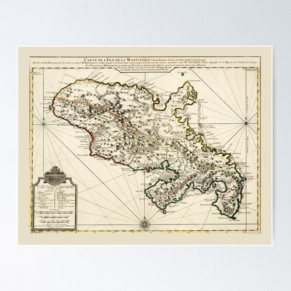 Aperçu de l'œuvre Carte de la Martinique 1730 créée et vendue par mollyfare.