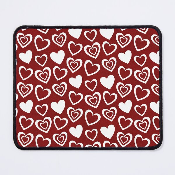 Item preview, red valentines heart patterned designed and sold by ImagineKaye.