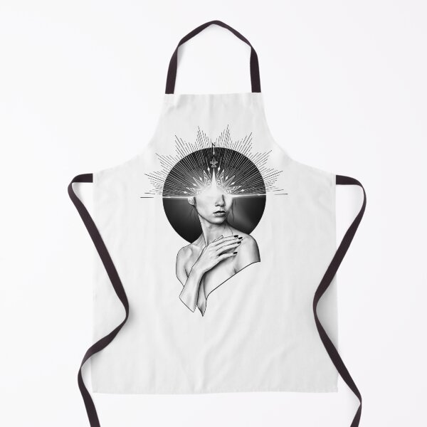 Item preview, Compass -a portrait (monochromatic illustration on white) designed and sold by Anicatattoos.