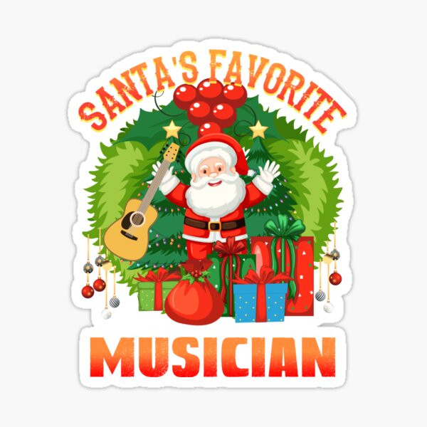Item preview, Santas Favorite Musician, Xmas Guitar Player designed and sold by SportyDogShop.