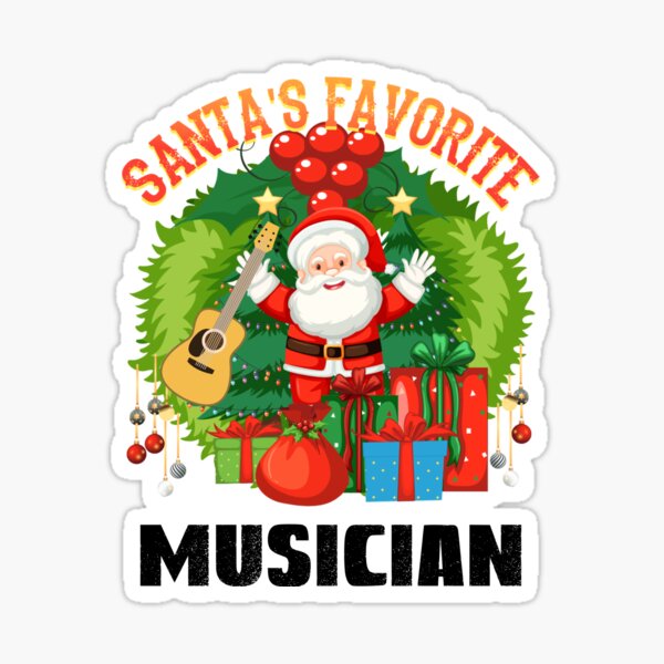 Item preview, Santas Favorite Musician, Xmas Guitar Player designed and sold by SportyDogShop.