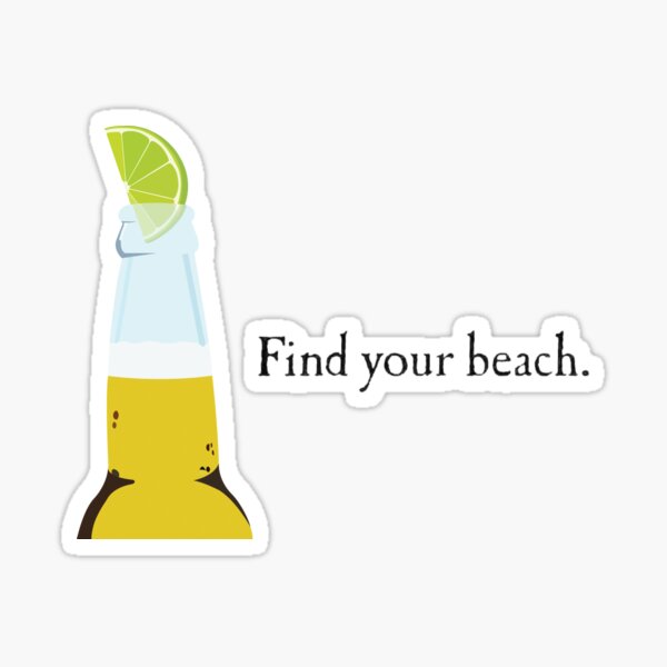 Corona Bottle and Lime Sticker