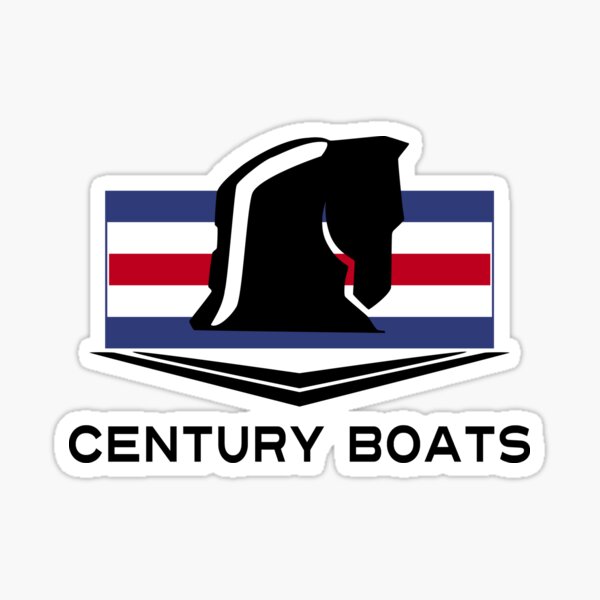 "Century Boats Logo" Sticker by BarefootBison Redbubble