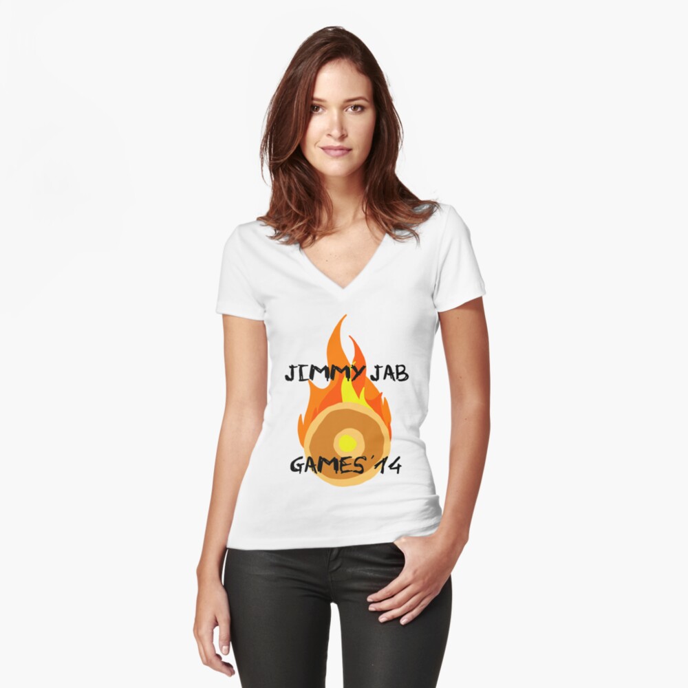 Item preview, Fitted V-Neck T-Shirt designed and sold by gunshotboy.