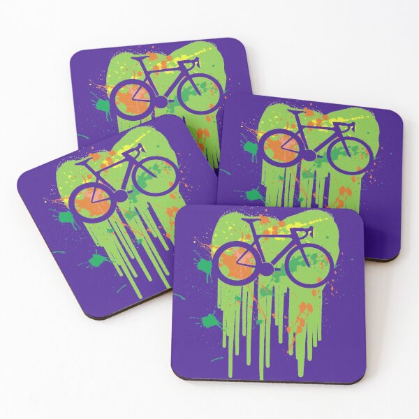 Item preview, Road Bike Graffiti Green Orange designed and sold by RabeDesigns.
