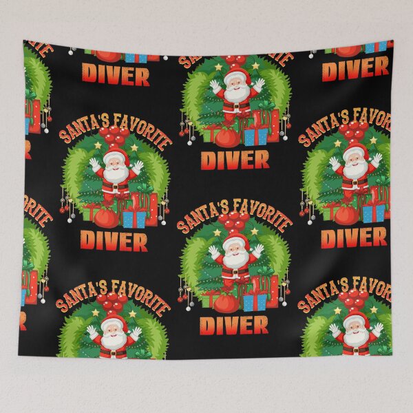 Item preview, Santas Favorite Diver, Xmas Diver designed and sold by SportyDogShop.