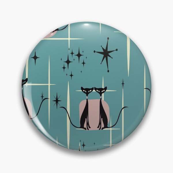 Item preview, Mid Century Cat on  Starburst Pattern designed and sold by LisWilliams.