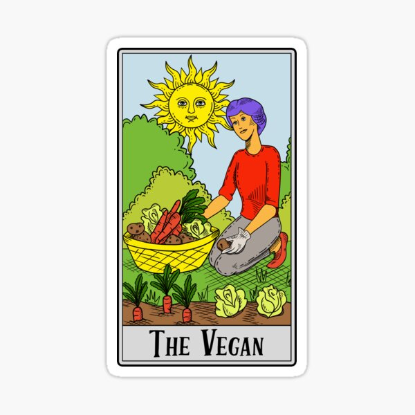 The Vegan Tarot Card with Gardener Sticker
