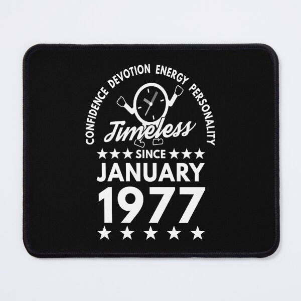 Item preview, January Birthday Timeless Person - 1977 - White Text designed and sold by MoonsmileProd.