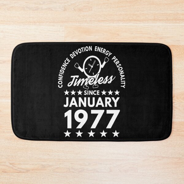 Item preview, January Birthday Timeless Person - 1977 - White Text designed and sold by MoonsmileProd.