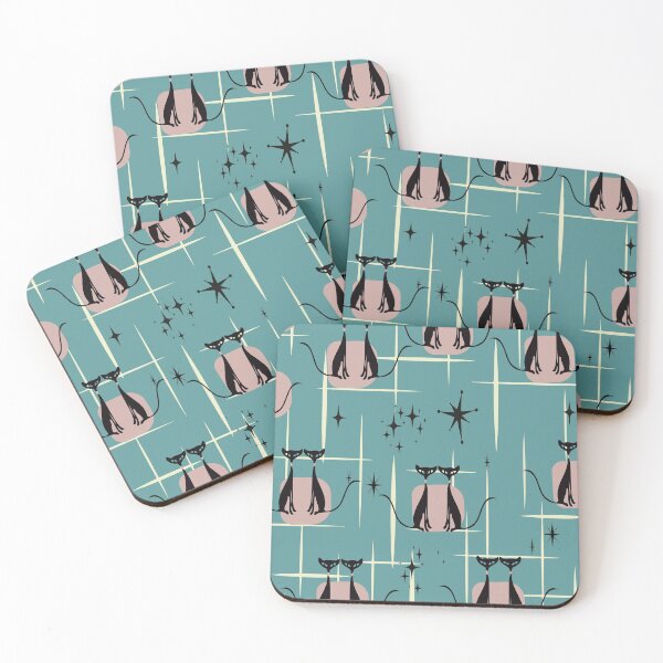 Item preview, Mid Century Cat on  Starburst Pattern designed and sold by LisWilliams.