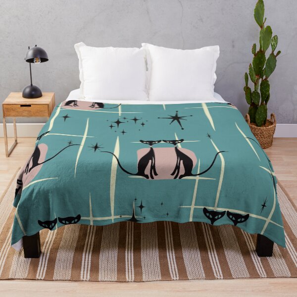 Item preview, Mid Century Cat on Starburst Pattern designed and sold by LisWilliams.
