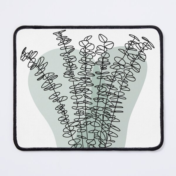 Item preview, Baby Blue Eucalyptus Line Drawing with Modern Green ors designed and sold by makesbymiss.
