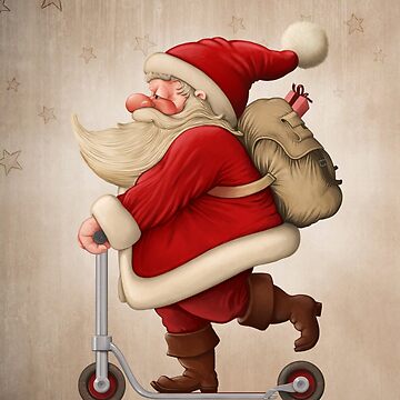 Artwork thumbnail, Santa Claus and the Push scooter by jordygraph