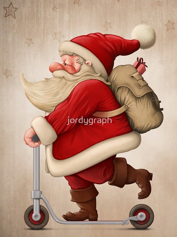Santa Claus and the Push scooter by jordygraph