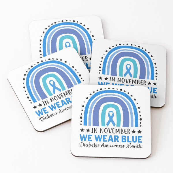 Item preview, In November We Wear Blue Diabetes Awareness Rainbow Ribbons  designed and sold by Best Designer.