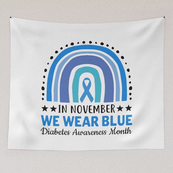 Item preview, In November We Wear Blue Diabetes Awareness Rainbow Ribbons  designed and sold by Best Designer.