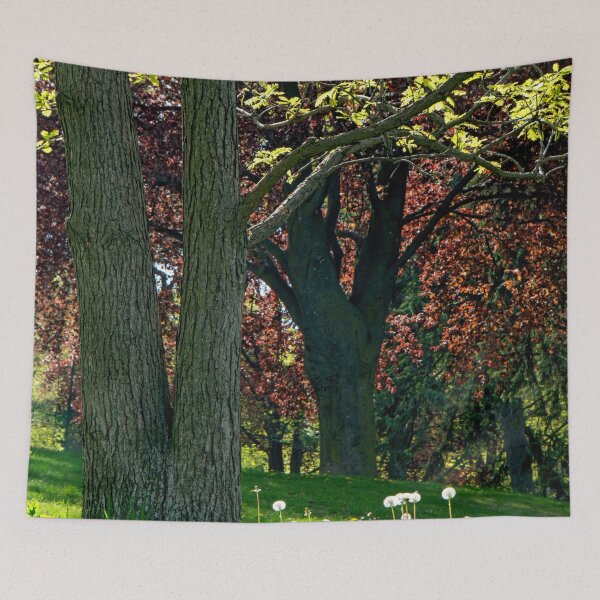 Item preview, Spring Leaves and Glowing Dandelion Heads designed and sold by wildvalecreate.
