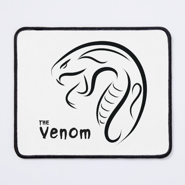Item preview, Venom Snake Head | Black and White Line Art designed and sold by I'm Redz.